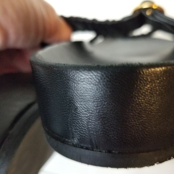 Stuart Weitzman Shalene Leather Black Ruched Strap Slide Sandals - Picture 11 of 11